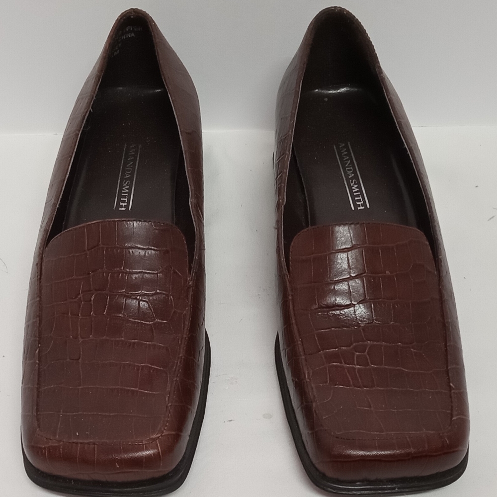 Amanda Smith Brown Flat Casual/Business Casual Casey Leather Shoes Size 7 1/2 M